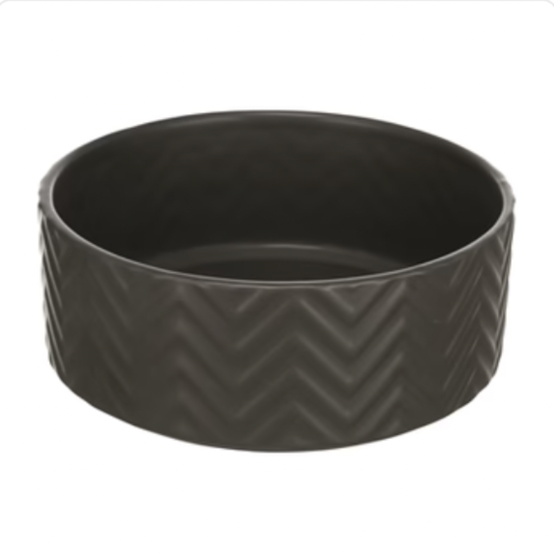 Fress-/Trinknapf Wave Keramik Grau